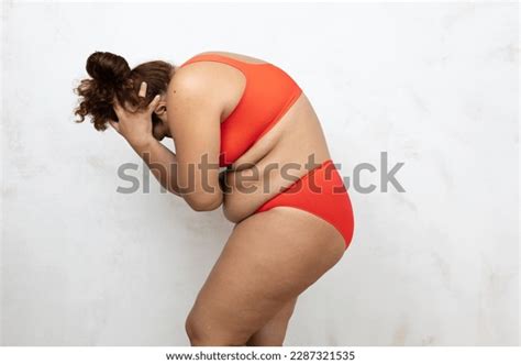 Naked Overweight Woman Bend Over Holding Stock Photo Shutterstock