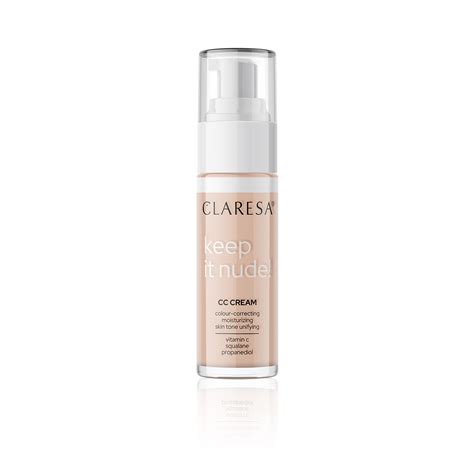 Nawilżający krem podkład wyrównujący koloryt cery KEEP IT NUDE 102 WARM MEDIUM Claresa