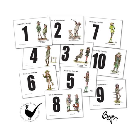 Bryn Parry Sex In The Country Shoot Peg Markers Featuring Iconic Cartoons Farm Cottage Brands