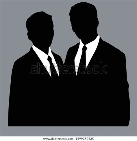 Silhouettes Gay Couple Vector Stock Vector Royalty Free 1599352435
