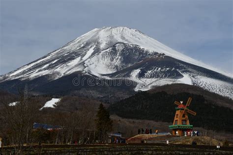 The Snow Capped Mount Fuji In Japan In Winter Editorial Stock Photo