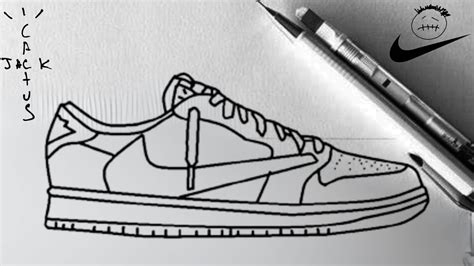 COMO DIBUJAR JORDAN 1 LOW TRAVIS SCOTT FACIL HOW TO DRAW JORDAN 1 LOW