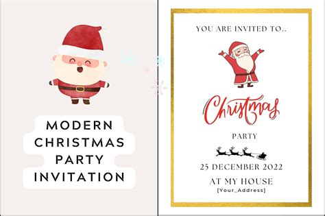 Free Modern Christmas Party Invitation Graphic by Realtor Templates