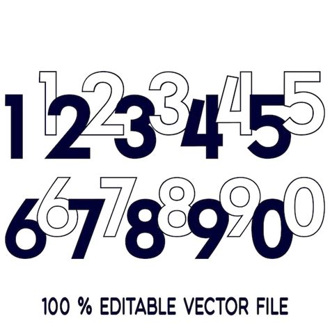Premium Vector | 1234567890 numbers typography tshirt graphics vectors