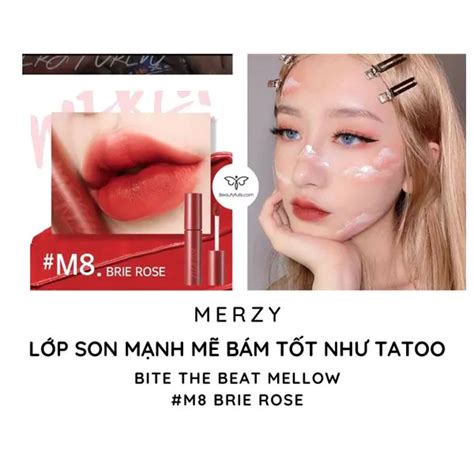 Son Merzy M8 Brie Rose Màu Đỏ Hồng Tươi Hot Đẹp Nhất