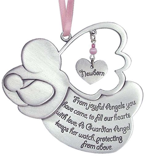 Pink Guardian Angel Crib Medal 46 0000 Tonini Church Supply