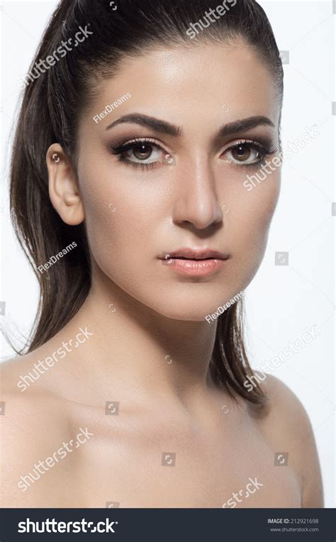 Beauty Portrait Elegant Brunette Woman Nude Stock Photo Shutterstock