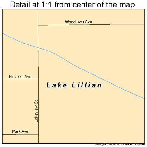 Lake Lillian Minnesota Street Map 2734676