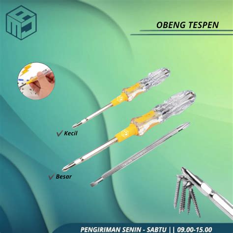 Jual Obeng Tespen Magnet Bolak Balik Plus Minus Termurah Shopee Indonesia