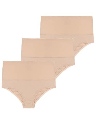 Majtki damskie maxi bikini z wysokim stanem modelujące pak BEŻOWY sklep Moraj