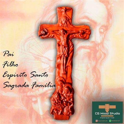 Crucifixo Entalhado Em Madeira Elo7 Produtos Especiais