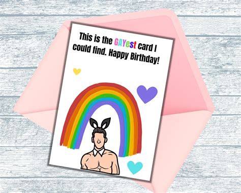 Funny Birthday Card Gay Card Birthday Joke Etsy