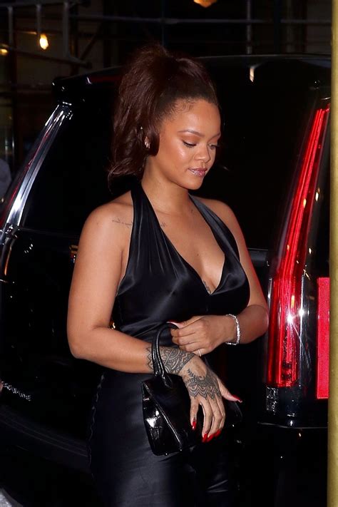 Rihanna Sexy In Black Dress Hot Celebs Home