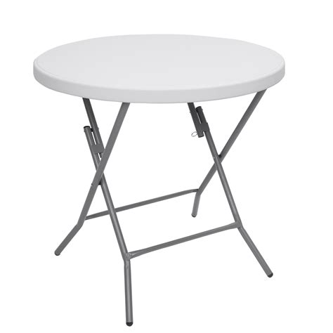 32inch Round Folding Table Outdoor Folding Utility Table White