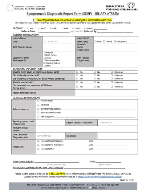 Fillable Online Newborn Screening For Biliary Atresia A Review Of