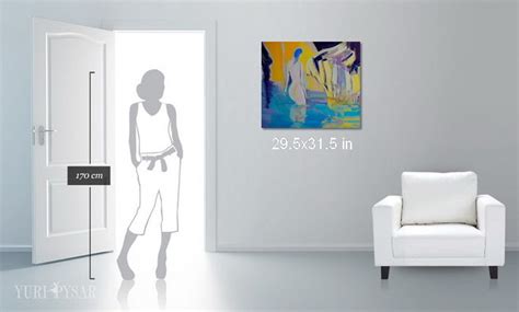 Yellow And Blue Nude Art Print Naked Woman Canvas Art Nude Woman Large Bedroom Art Etsy