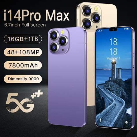 2023 Global Version I14 Pro Max Smartphone 16GB 1TB Full Screen Mobile