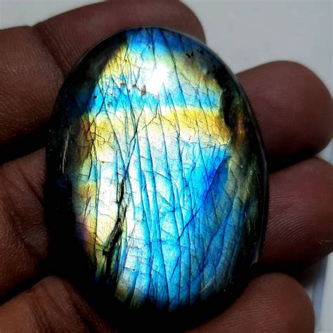 Labradorit Regenbogen Feuer Edelstein Labradorit Cabochon Etsy De