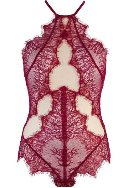 Body Aus Spitze Mit Beigen Eins Tzen Claret Catsuits Bodys Club Hot Fashion Odretto