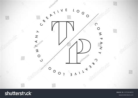 Outline Tp T P Letter Logo Stock Vector Royalty Free