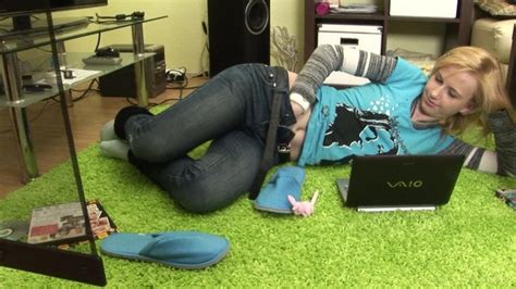 Hot Blonde Watches Porn On Laptop Then Masturbates From Pure Girls From Europe By