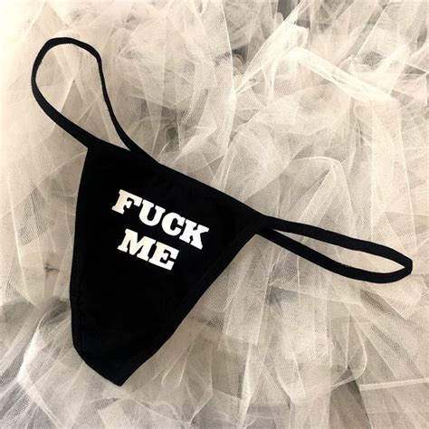 Fuck Me Custom Panties Costumized Lingerie G String String Etsy