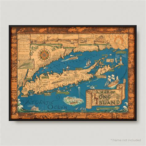 1933 A Map of Long Island Antique Map of Long Island Old - Etsy