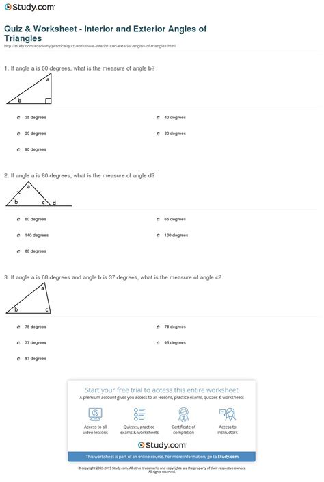 Skills Practice Angles Of Triangles Worksheet Answers Db Excel