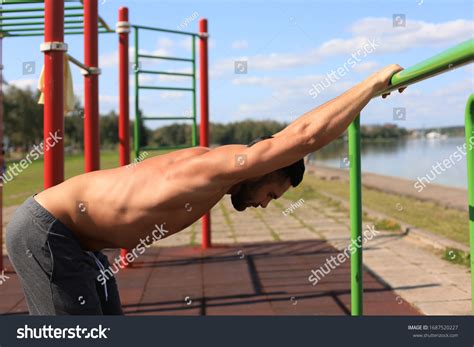 Handsome Sportsman Naked Torso Resting While Stock Photo Shutterstock