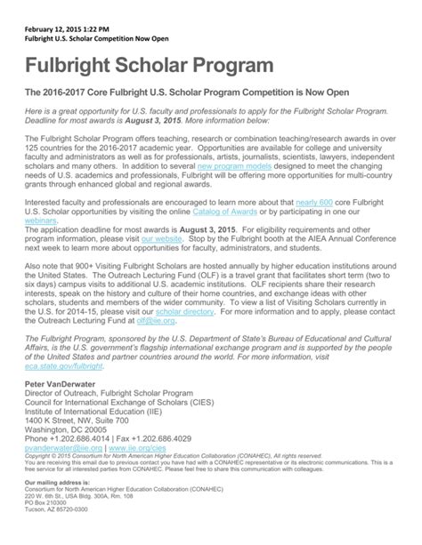 Fulbright Scholar Program