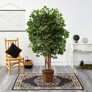 Nearly Natural Ft High Indoor Outdoor Ficus Artificial Tree In