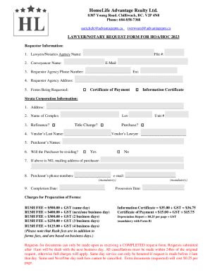 Fillable Online HOMELIFE Request Form For Lawyers Fax Email Print