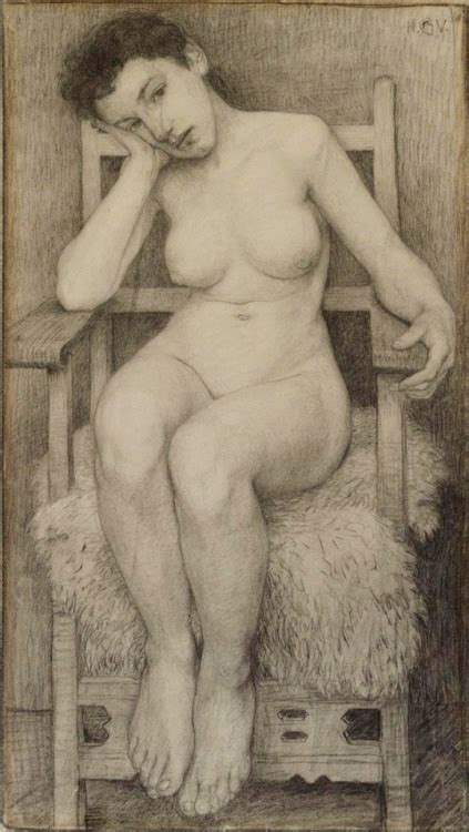 Seated Female Nude Heinrich Vogeler Tumbex