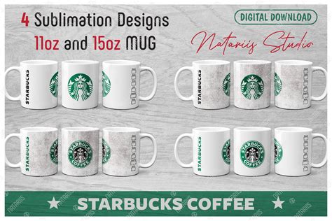 Sublimation High Quality Png Print File Starbucks Based Logo For Oz