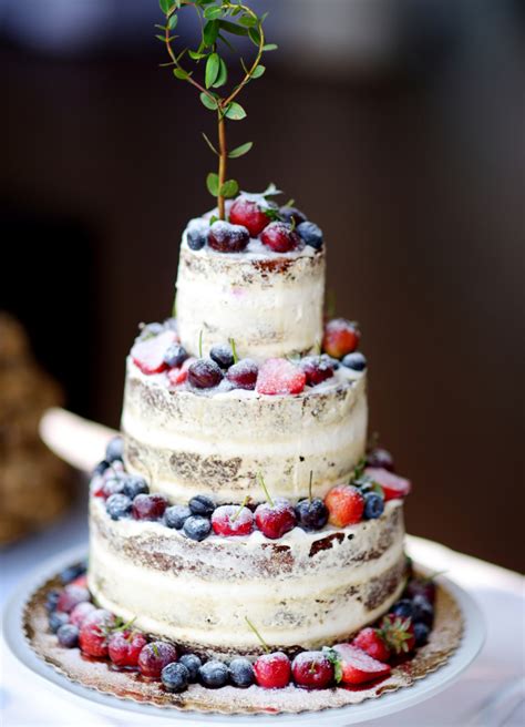 Semi Naked Summer Fruit Wedding Cake Vanilla Cakes Bespoke Cakes Maidenhead Berkshire