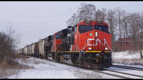 Railreel Railfanning Ingersoll Ont Via Cn Osr Feb Youtube