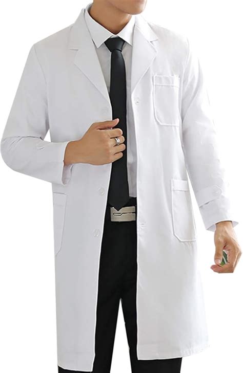 Whifan Unisex White Lab Coat Laboratory Coat Scientist Hospital Medical