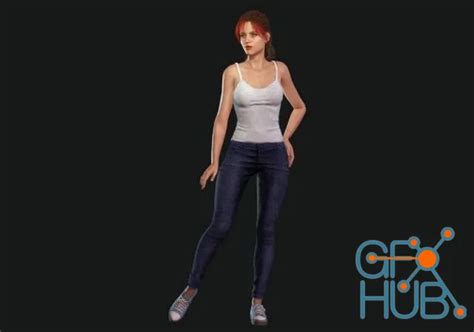 3D Model Realistic Girl Naked Woman Low Poly 131495