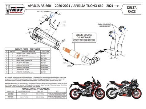 A 014 LDRX MIVV COMPLETE EXHAUST 2x1 DELTA RACE STAINLESS STEEL APRILIA