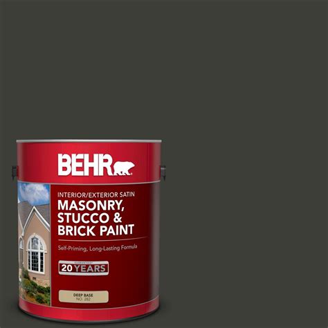 Behr Gal Pfc Tar Black Satin Interior Exterior Masonry Stucco