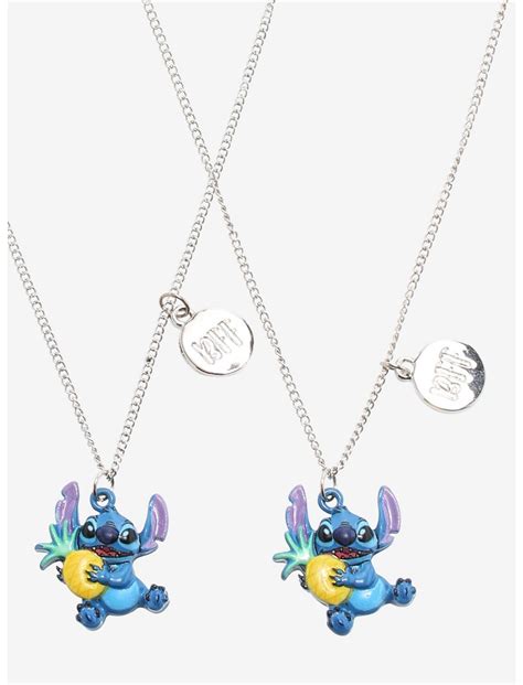 Disney Lilo And Stitch Pineapple Best Friend Necklace Set Hot Topic