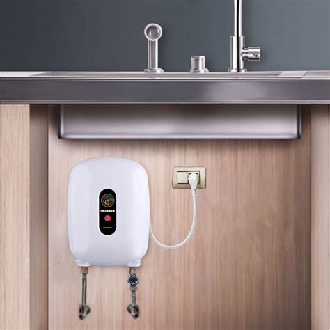 Djiypn W Mini Water Heater V Electric Tankless Instant Hot Water Heater Thermostatic