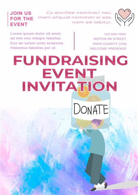 Fundraising Invitation Psd Template Free Room