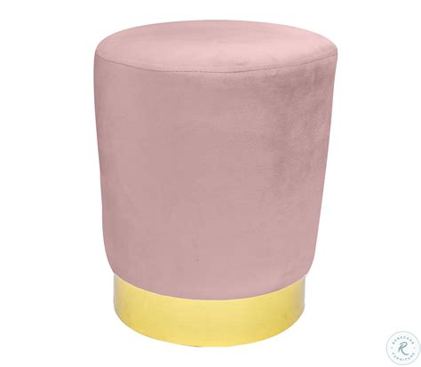 Queen Blush Velvet Storage Ottoman Velvet Ottoman Round Ottoman Ottoman