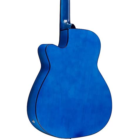 Rogue Ra Concert Cutaway Acoustic Electric Guitar Blue Burst