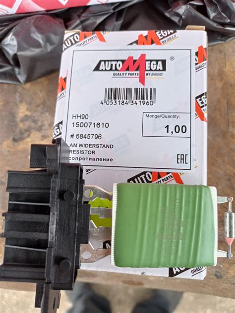 6845796 Резистор мотора вентилятора отопителя / Corsa-D Opel | Запчасти ...