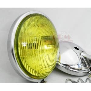 Farol Milha Fusca Antigos Jeep Lente Amarela Par C Crm Pe As E