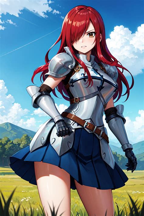 Ai Art Lora Model Erza Scarlet Fairy Tail Pixai