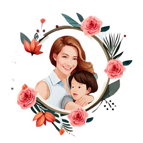 Mother And Daughter Romantic Warm Mothers Day Festival 24696429 Png