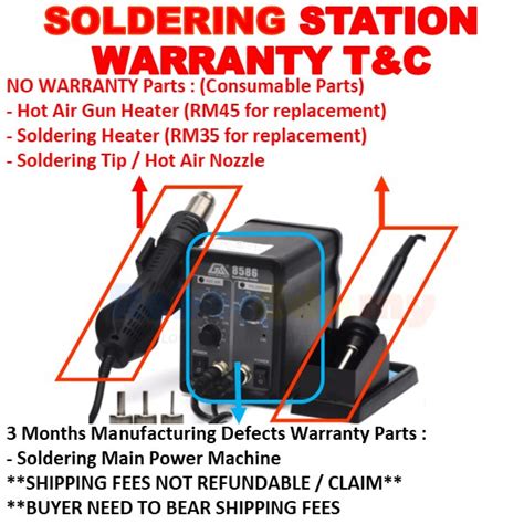 Replacement Part Only For Gunaisi In Hot Air Gun Soldering Iron Shopee Malaysia